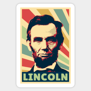 Abraham Lincoln Vintage Colors Sticker